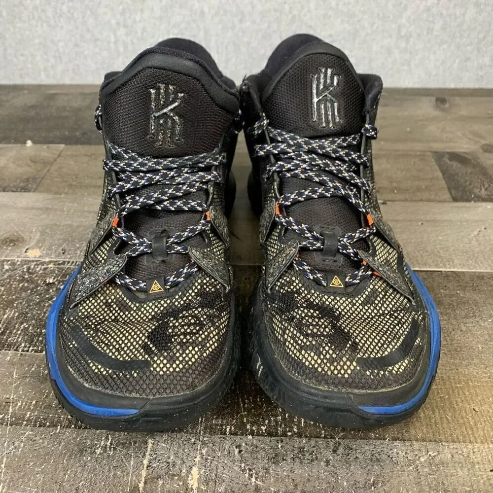 Nike Men’s Size 8.5 Kyrie 7 Grind Basketball Shoes Black Blue Athletic Sneakers